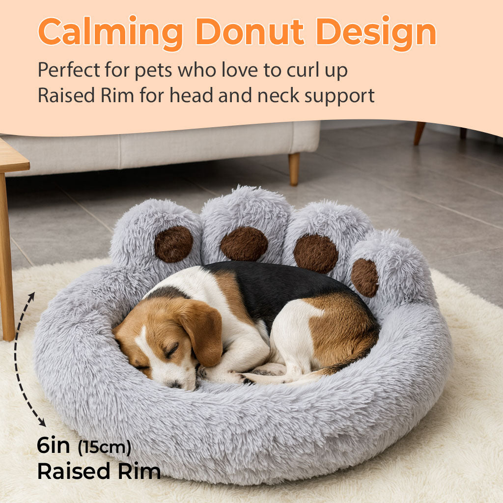 The Pawsionate™ Paw-Shaped Calming Hug Bed