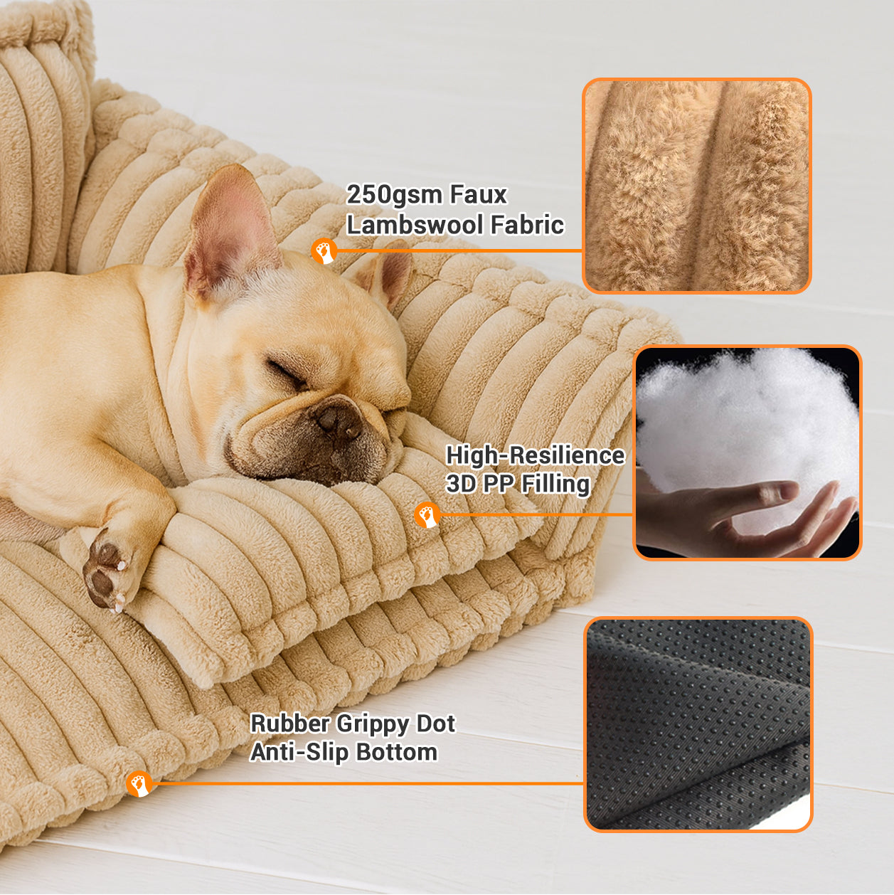The Pawsionate™  Washable Fluffy Orthopedic Sofa Bed