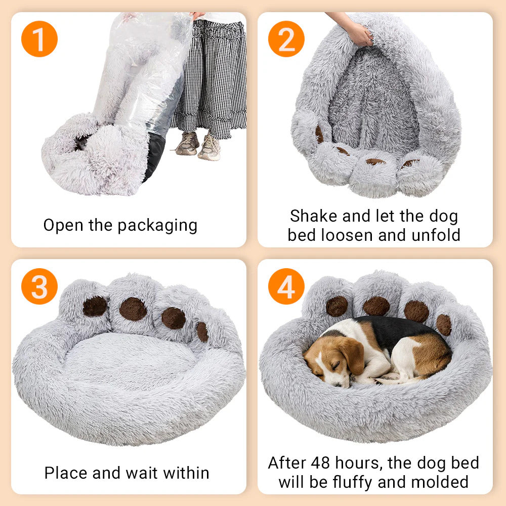 The Pawsionate™ Paw-Shaped Calming Hug Bed