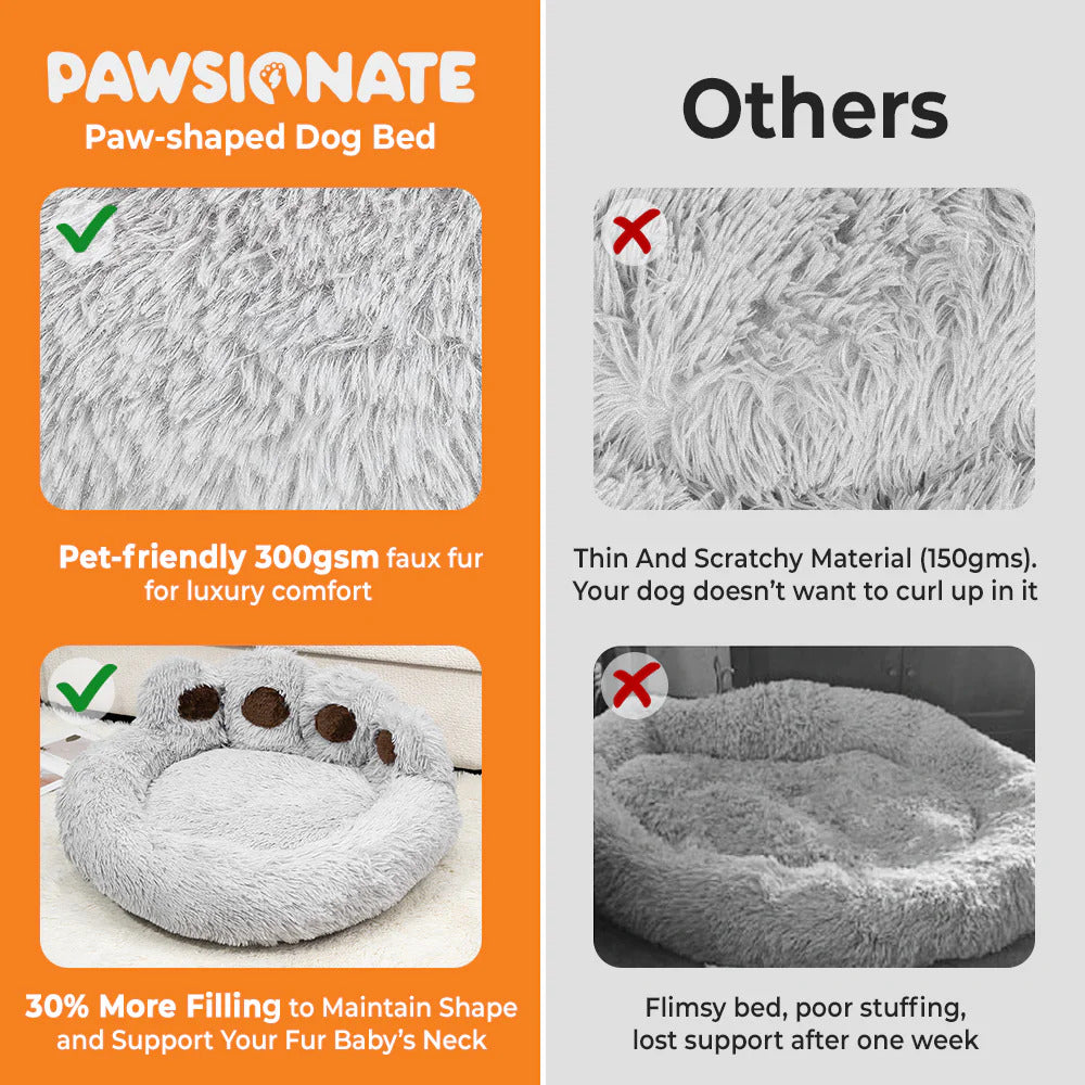 The Pawsionate™ Paw-Shaped Calming Hug Bed